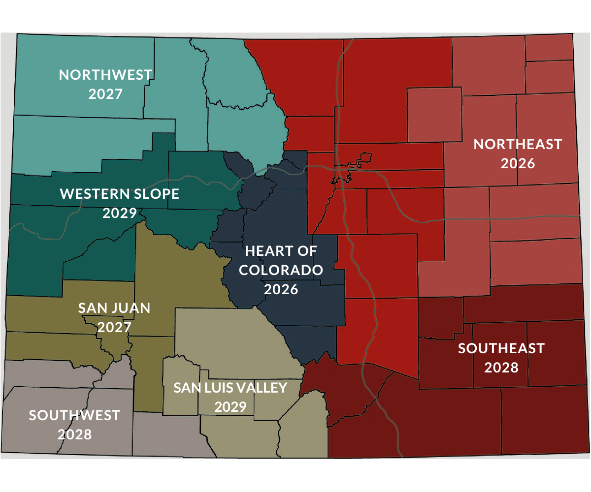 map of rural philanthropy days regions